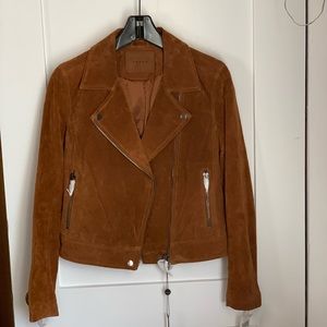 NWT Blank NYC suede moto jacket brown Small